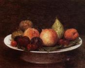 Plate of Fruit - 亨利·方丹·拉图尔
